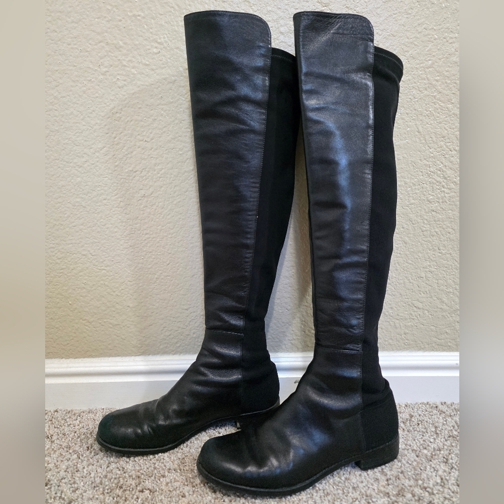 Stuart Weitzman 5050 Black Over the Knee Boots Size 7 - Picture 3 of 10